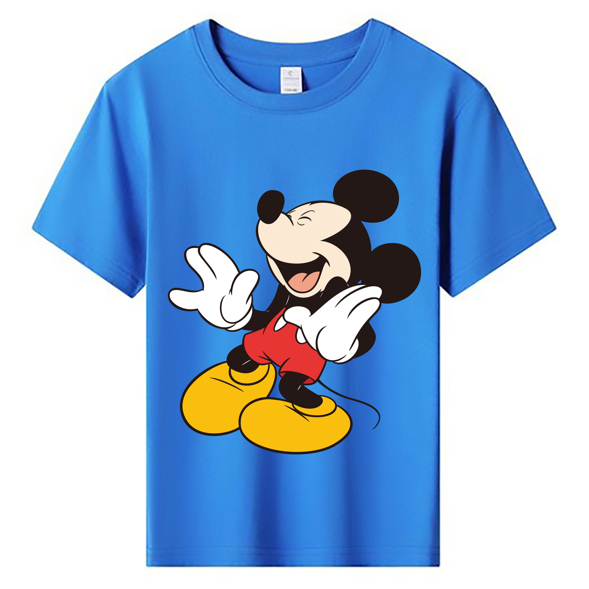ミッキーマウス Mickey Mouse 綿100％キッズTシャツ（フロントプリント）
